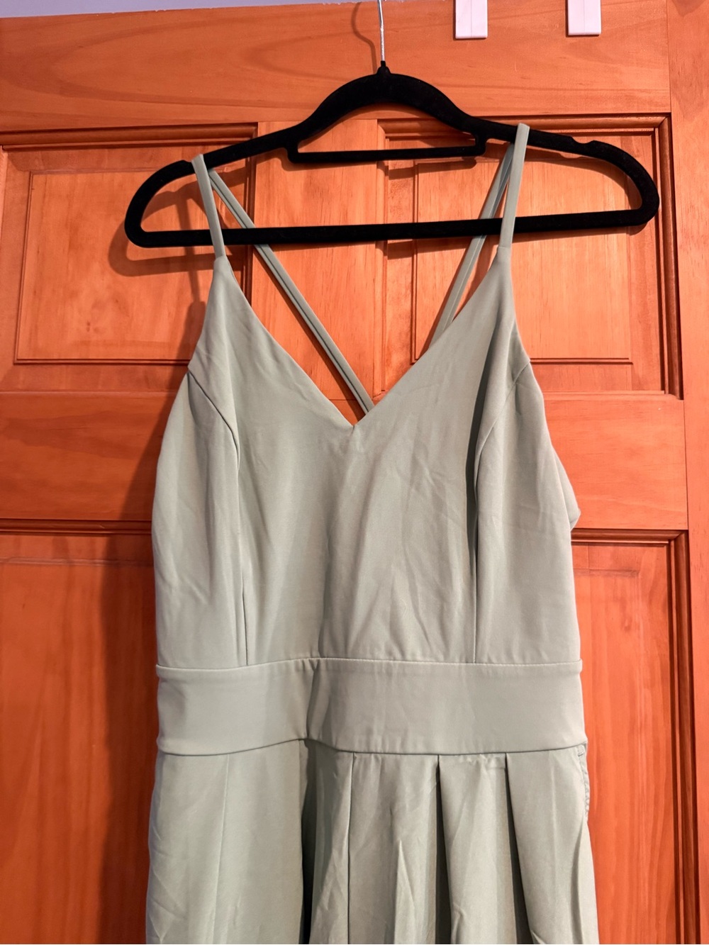 Sage Green spaghetti strap jumpsuit size medium regular